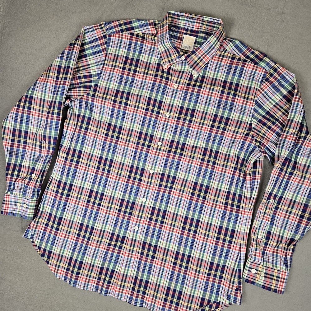 Brooks Brothers Golden Fleece Shirt Mens XL‎ Plaid USA Made Egyptian Cotton